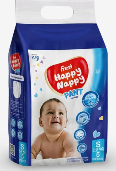 Fresh Happy Nappy Pant Diaper S (4-8 kg) - 5 pcs