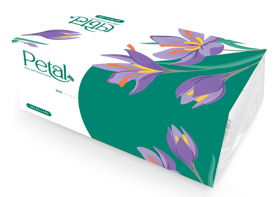 PETAL Hand Towel Regular Poly 250 sheetsX1 ply