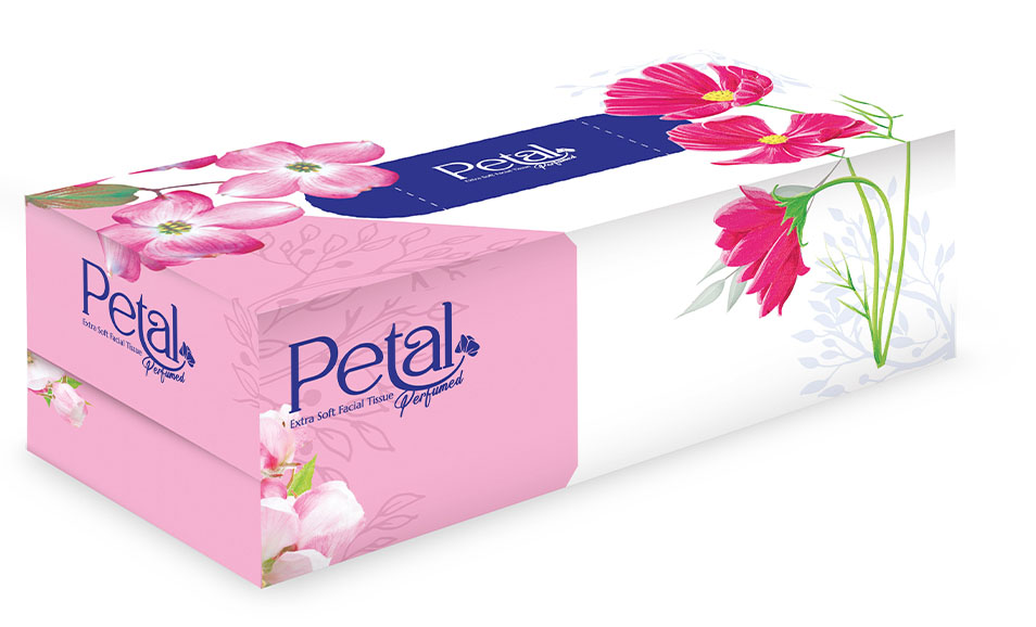 PETAL Facial Tissue Perfumed 100 Sheets × 2 Ply