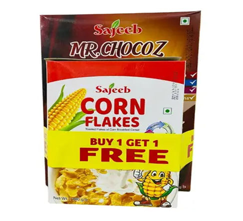 Sajeeb Corn Flakes 200gm (Buy1 Get100gm Chocoz Free)