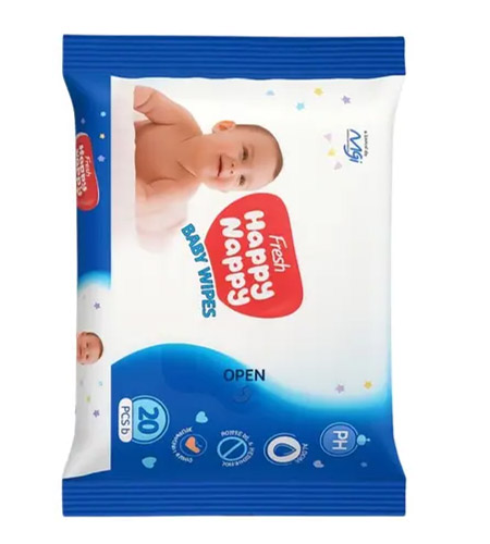 Fresh Happy Nappy Baby Wipes 20pcs